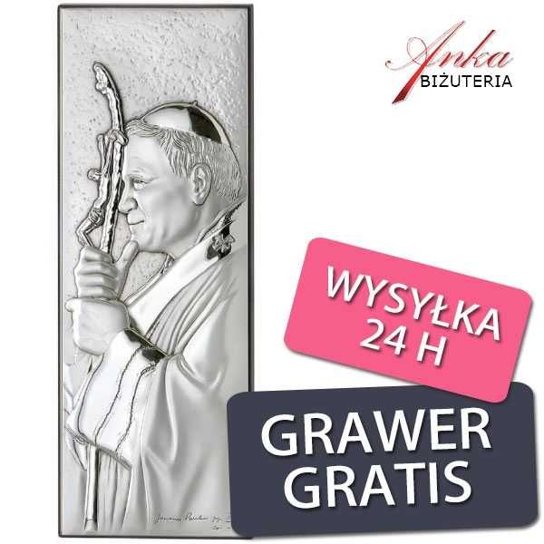 ankabizuteria.pl Pamiątki komunijne Papież Jan Paweł II z Grawerem ja