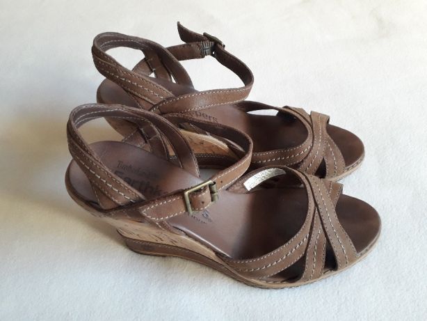 Sandálias em pele castanha da TIMBERLAND Originais -Tam.36