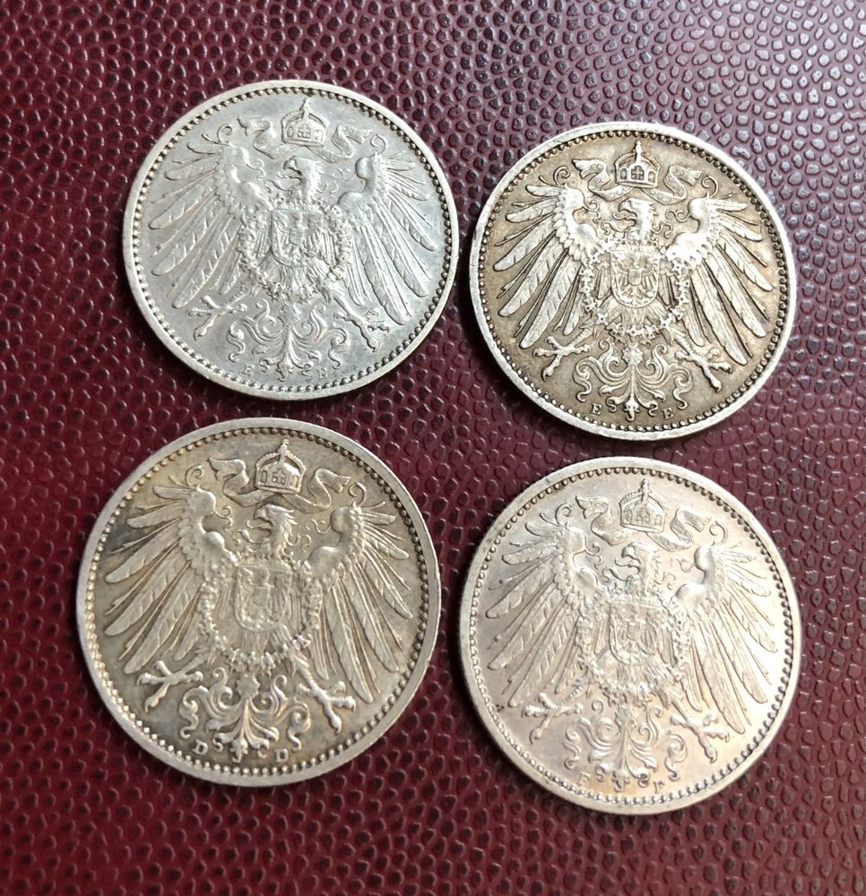 Монети Німеччини 1 та 1/2 марки (срібло)