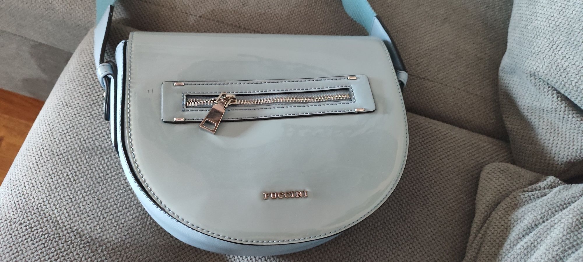 Błękitna niebieska torebka crossbody rogal PUCCINI premium