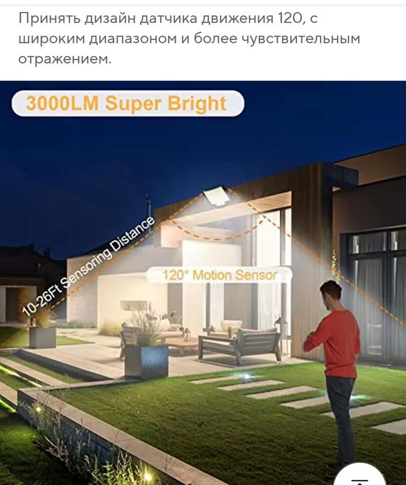 Вуличний ліхтар на сонячній батареї з датчиком руху