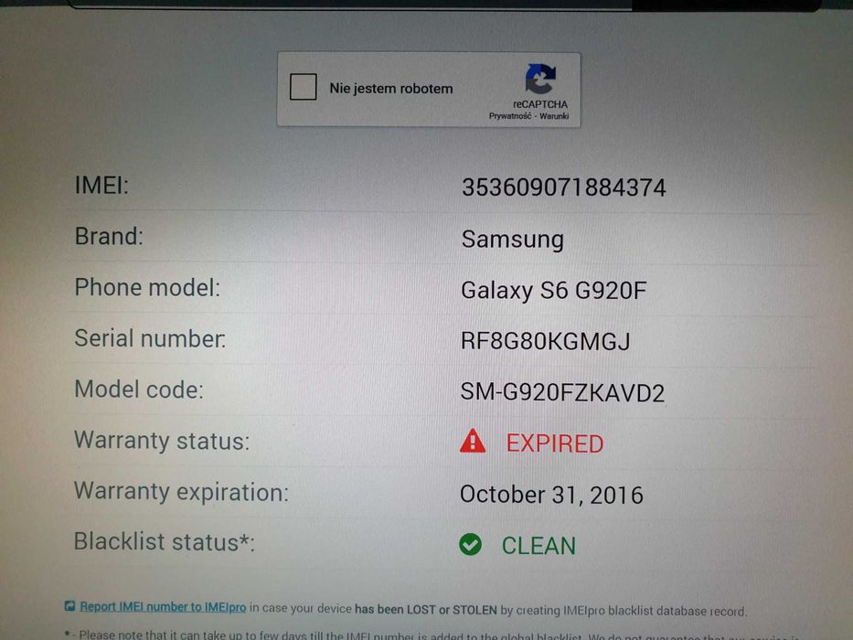 Samsung Galaxy S6 G920f