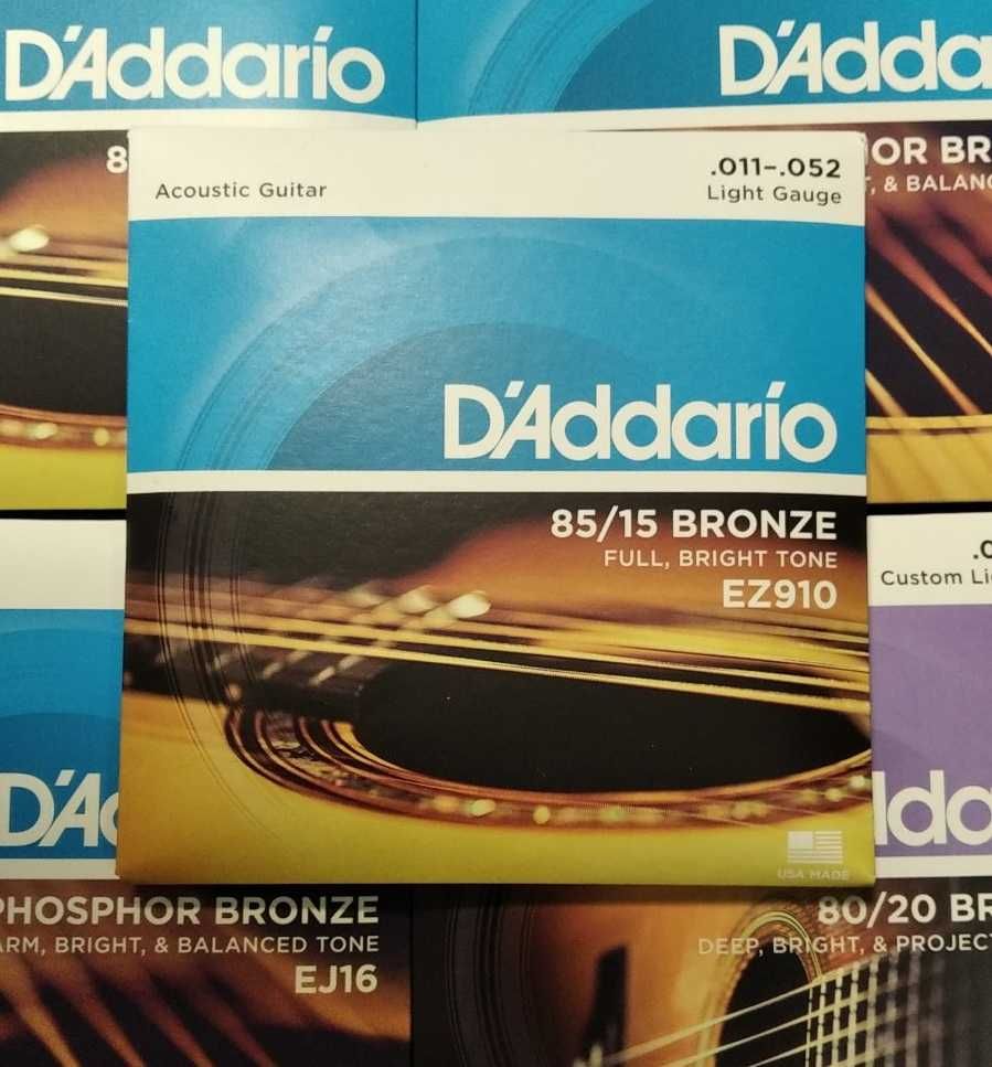 Струны для акустической гитары D'ADDARIO EZ910 (11-52)