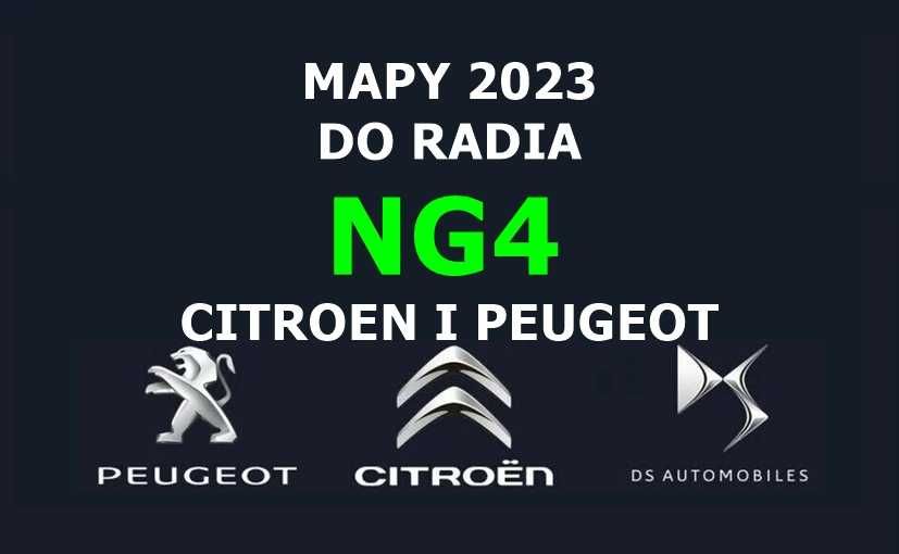 Mapa samochodowa Radio NG4 aktualizacja Citroen Peugeot NG 4 mapy