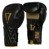 Боксерские перчатки TITLE Boxing Couture Bag Gloves чёрно-золотые
