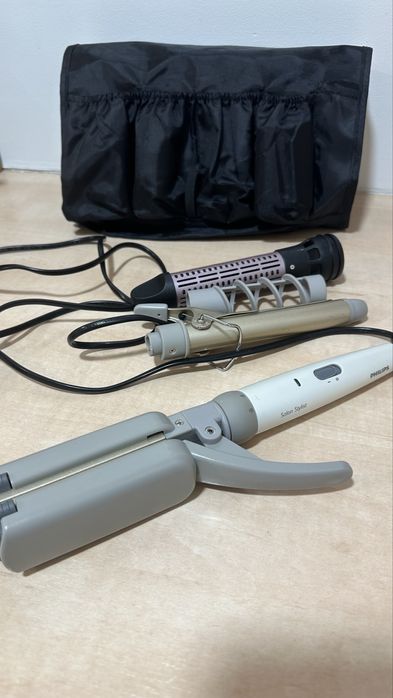 Philips Salon stylist lokowka prostownica etui szczotka
