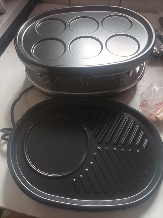 Elektryczny Grill Gourmet z płytą marmurową Zestaw raclette