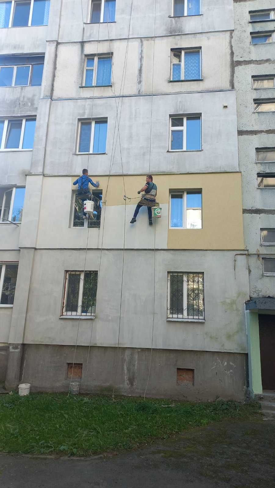 Утепленя фасадів, висртні роботи.