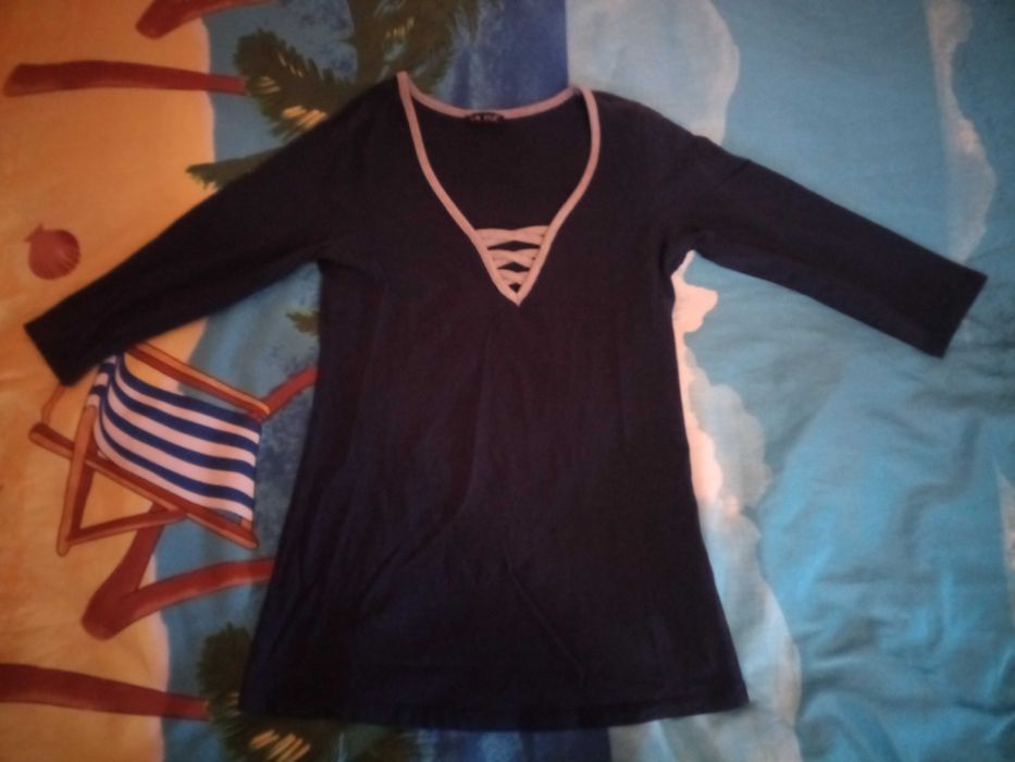 Bluzeczka damska granatowa La Pia r. S bawełna