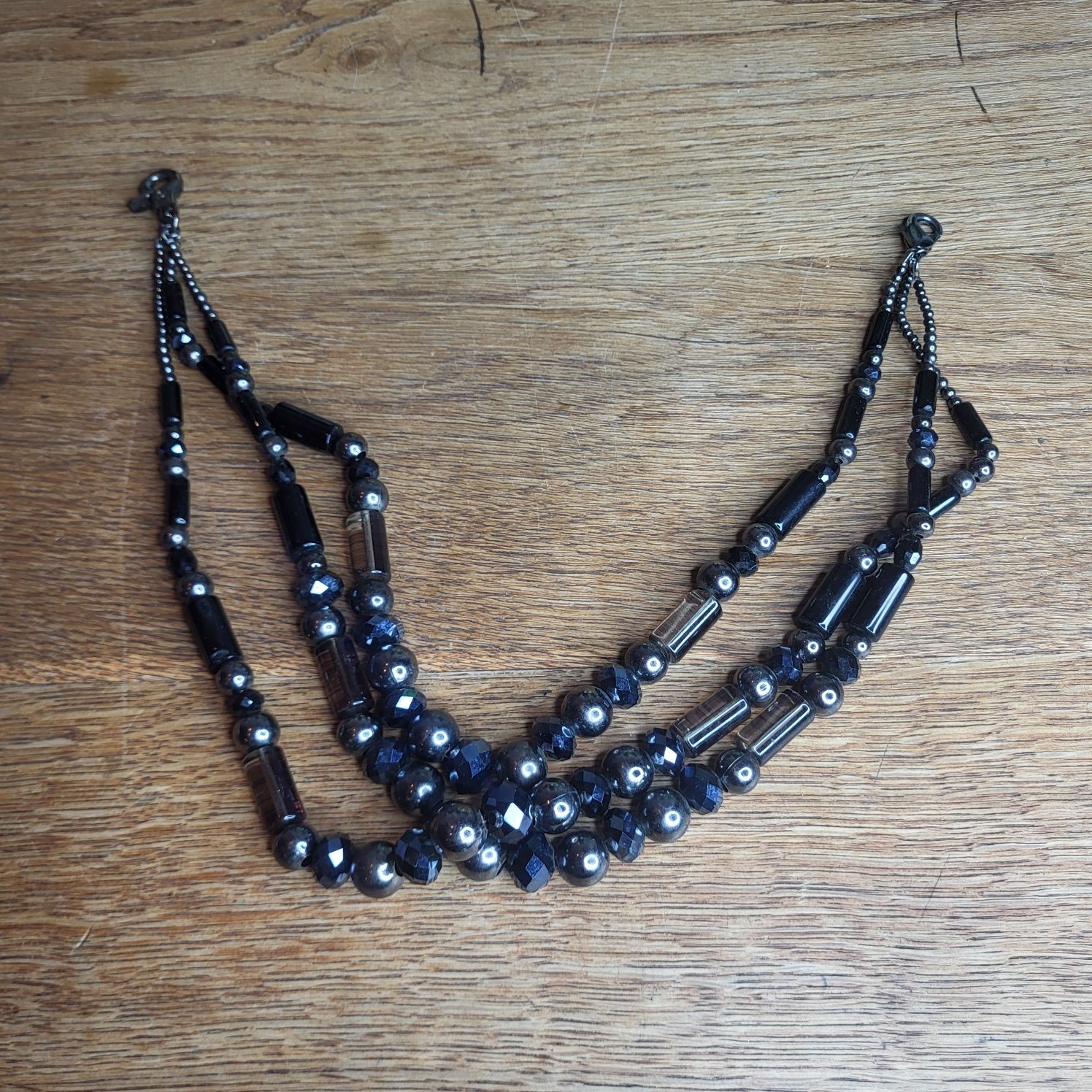 Naszyjnik metal + szkło ciężki ¹⁰⁰
