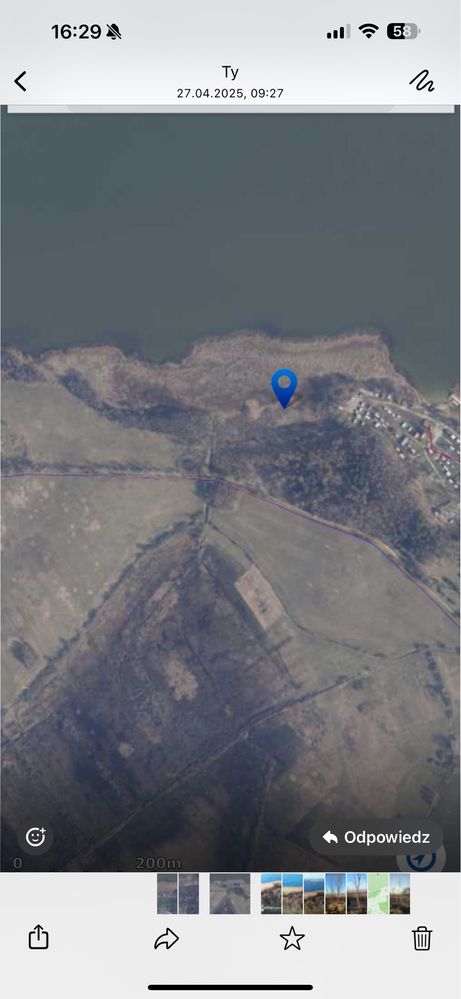 Działka nad jeziorem