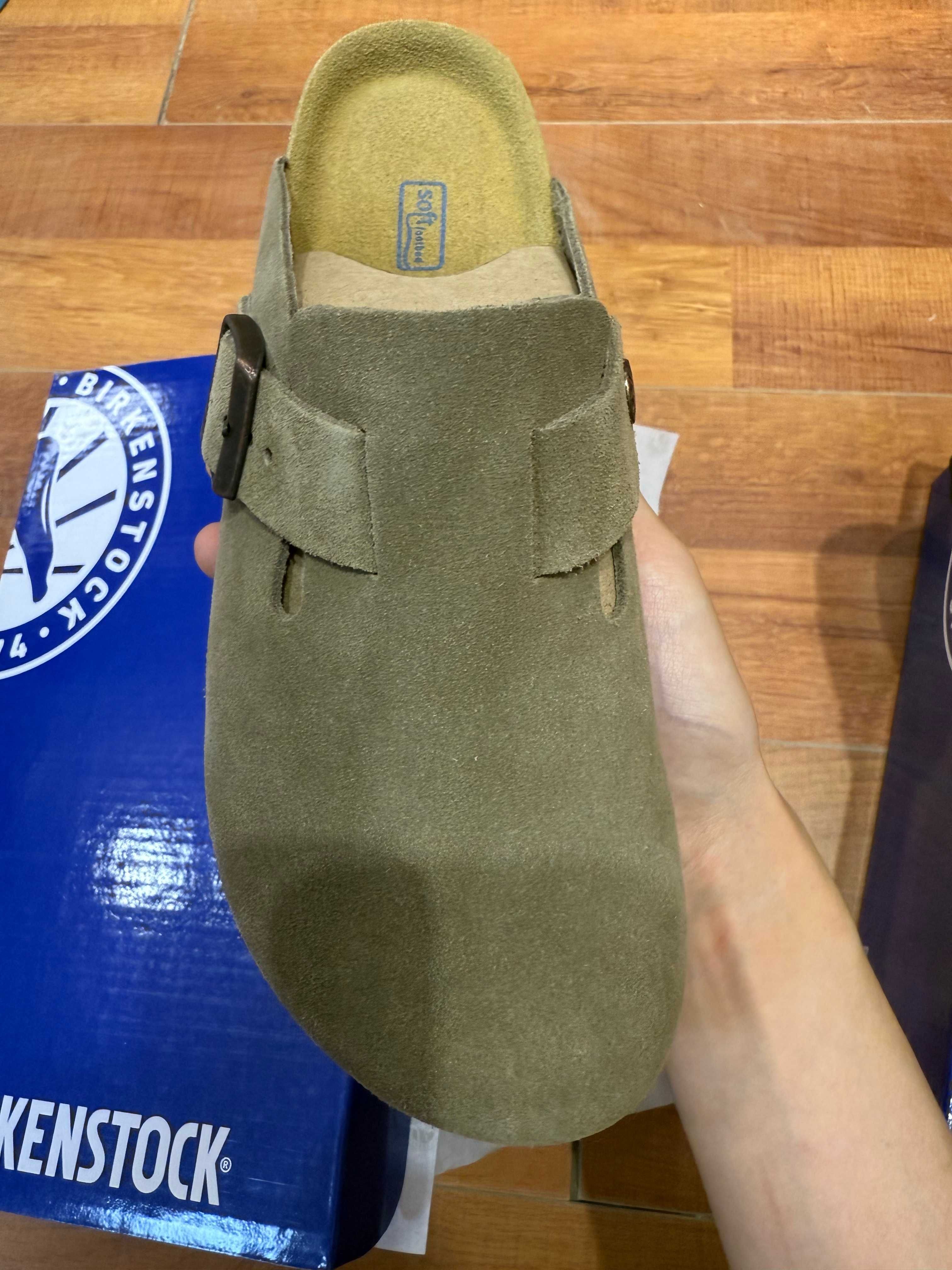 Buty Szaro-brązowy | Birkenstock bostonBS | Nowe Klapki | Roz.39