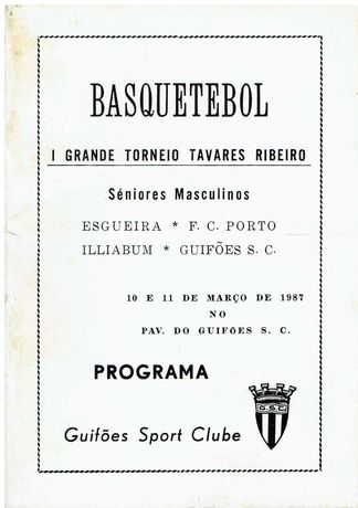 4013

I Grande Torneio Tavares Ribeiro 

Guifões Sport Clube - 1987