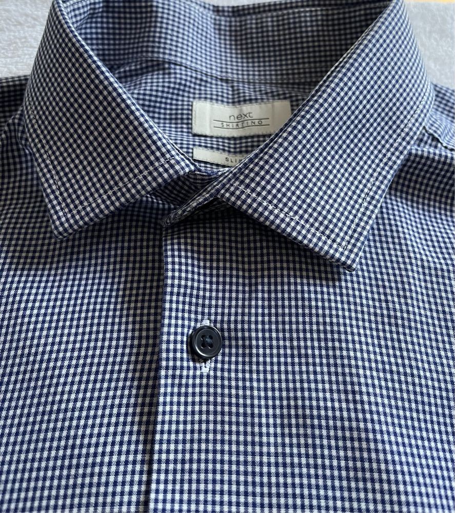 Next koszula męska w kratkę Slim Fit 39