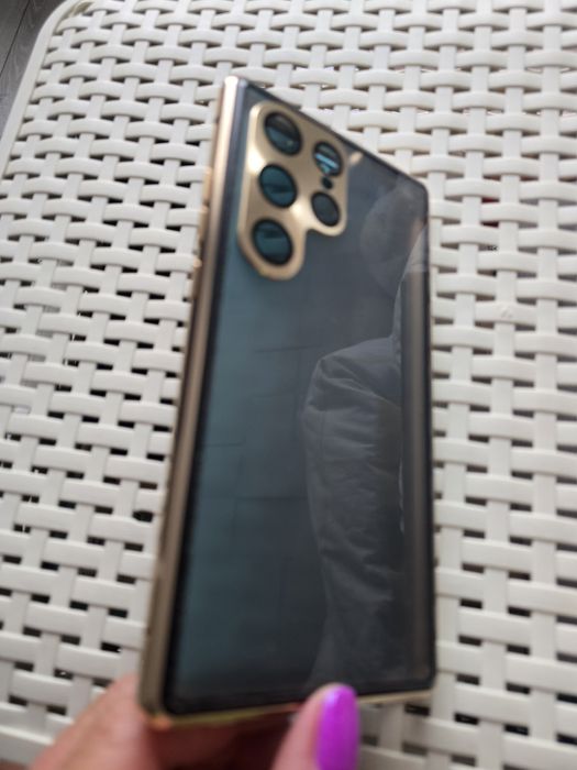 Etui do Samsung Galaxy S 24 Ultra Gold całe zamykane NOWE