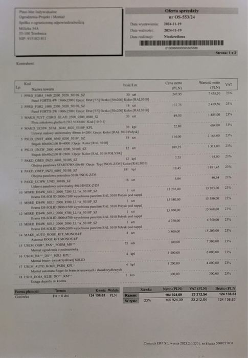 Wysoki płot ogrodzenie bramy wjazdowe na pilota. 3 bramy.3.5m 90mb