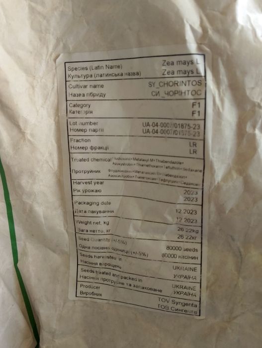 Продам кукурудзу посівну дуже гарної якості