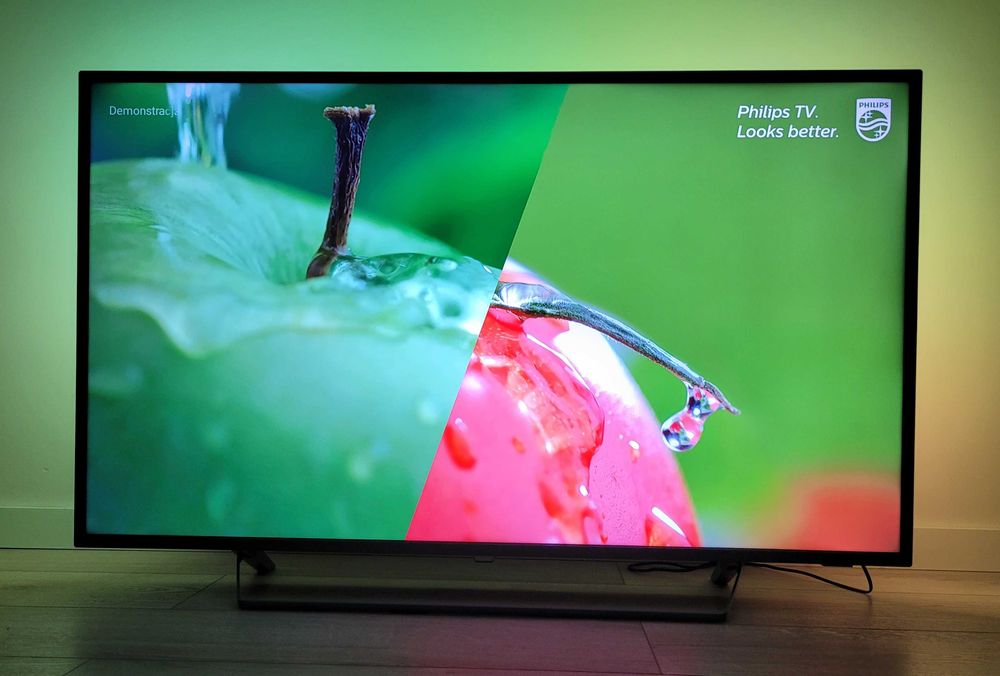 Phillips 55" 4K UHD Android trójstronny ambilight HEVC Netflix Disney
