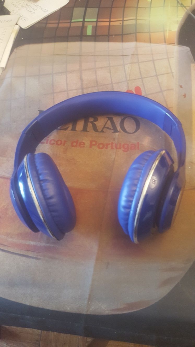 Auscultadores Bluetooth Azul  Novos