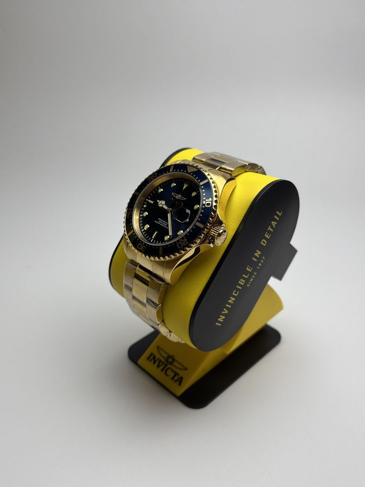 годинник invicta 23388, invicta pro diver, золотисті інвікта Ø43мм