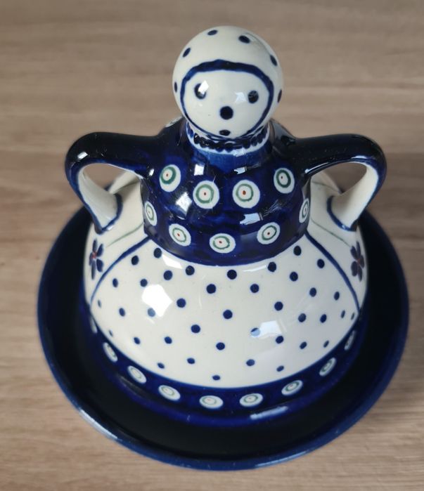 Bolesławiec ceramika. Maselniczka i baba