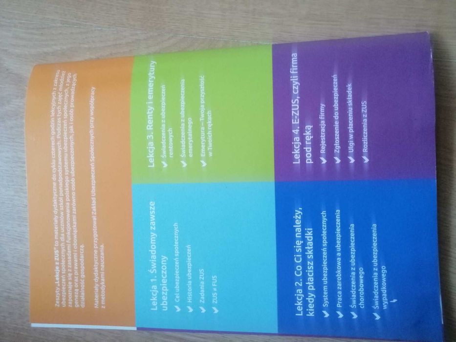 Lekcje z ZUS materiały dla ucznia
