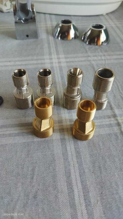 Inox Escovado Novo- Suporte de Duche e outras peças