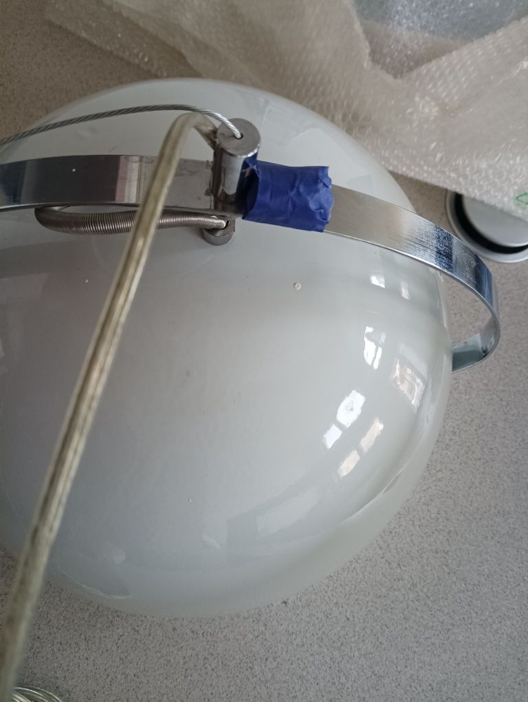 Lampa wisząca kula biała 30 cm Lugo