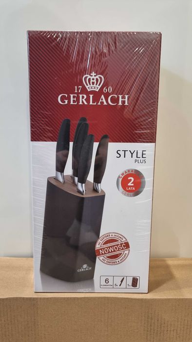 Gerlach Zestaw 5 noży Gerlach Style Plus w bloku - Nowy nierozpakowany
