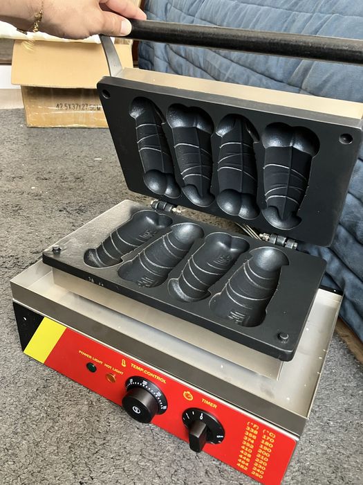 Waffels maquina panquecas forma falica