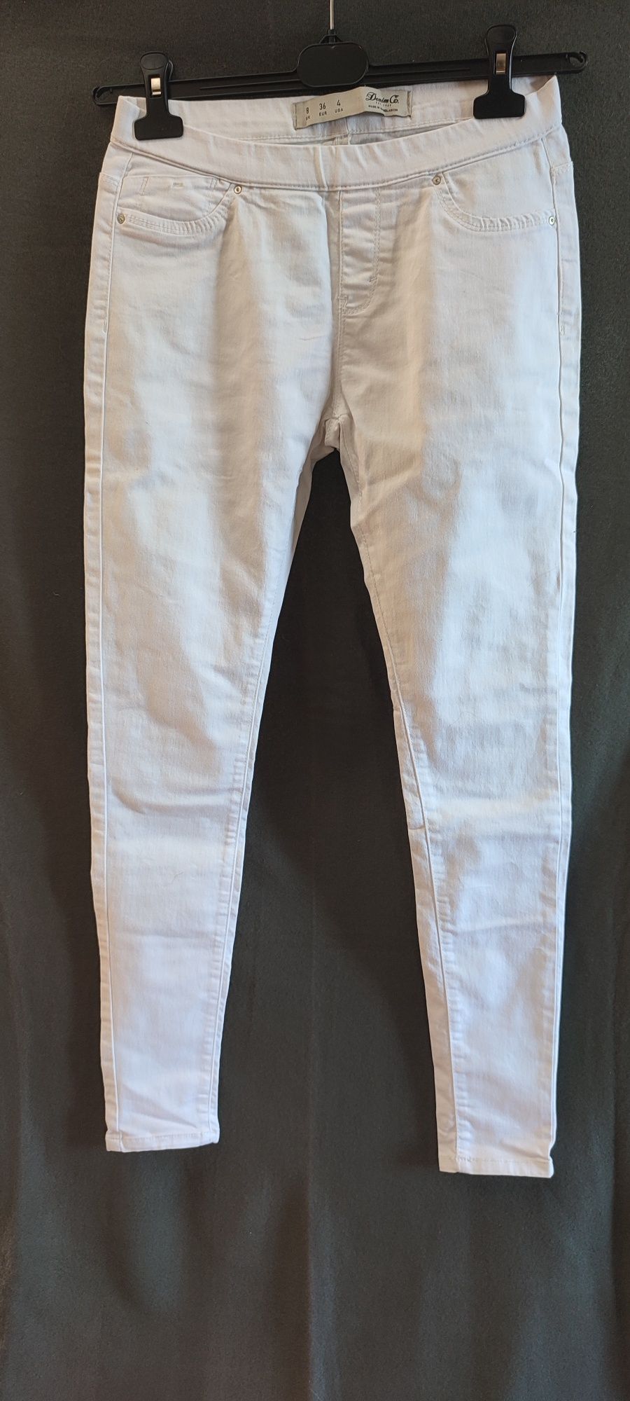 Jeansy rurki białe S 36 denim Co guma