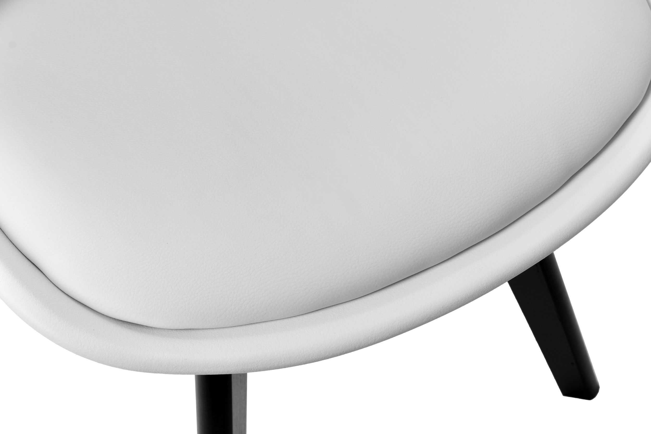 Krzesło loftowe Nantes Black Biały drewniane nogi do jadalni