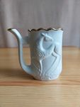 Kubek zdrojowy, porcelana, vintage, łania i myśliwy
