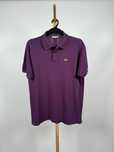 Lacoste t-shirt fioletowa koszulka polo L