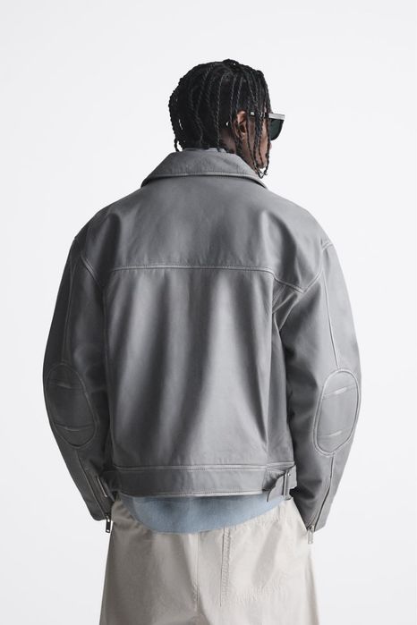 Skórzana kurtka w stylu motorowym. 100% skóra. Rozmiar XL. Zara.