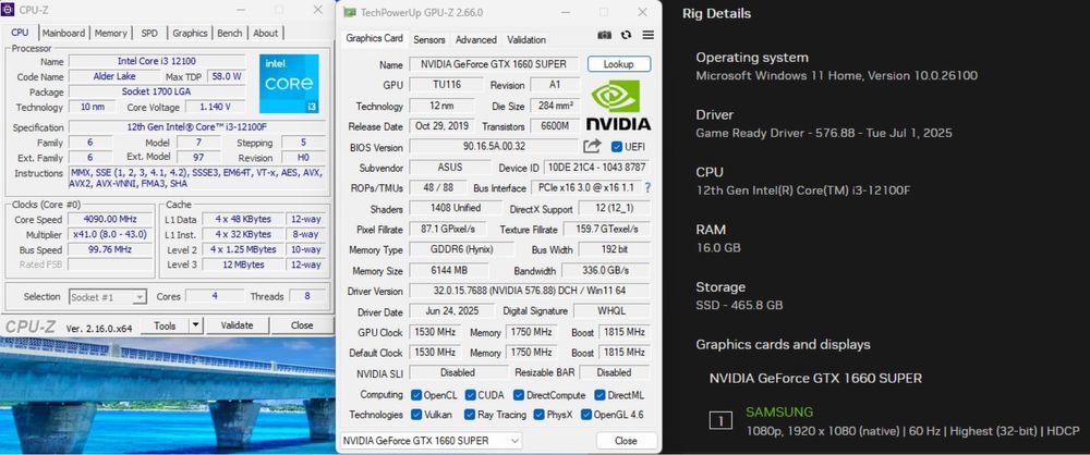 Computador Gaming - Intel 12100F / GTX 1660 Super