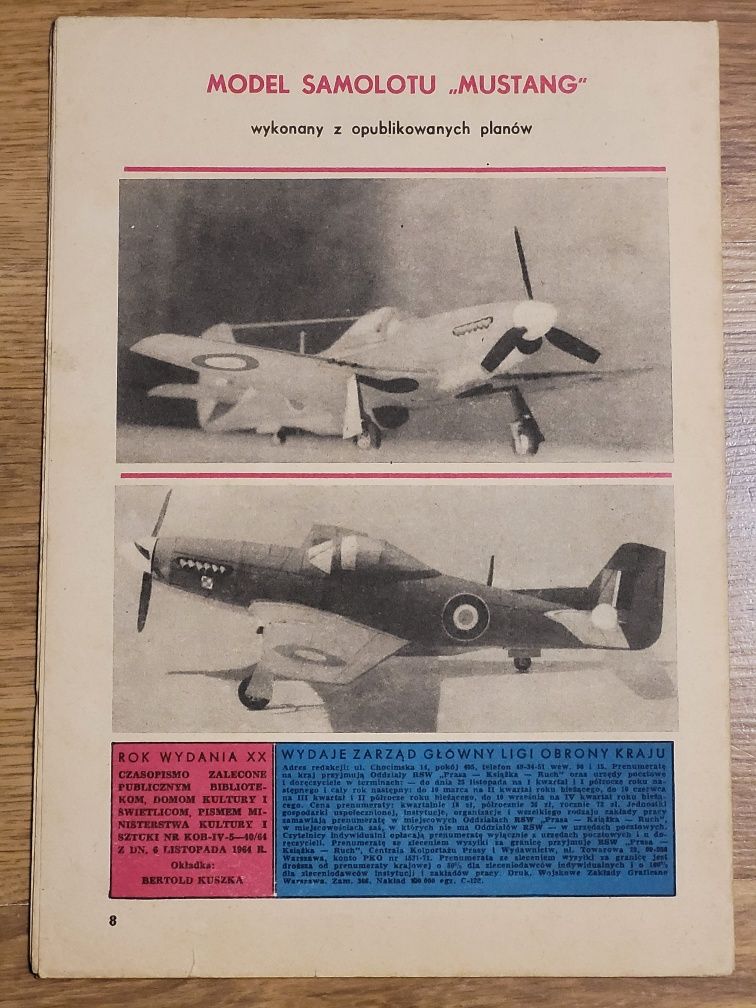 Mały Modelarz Nr 4 1979r samolot myśliwski Mustang