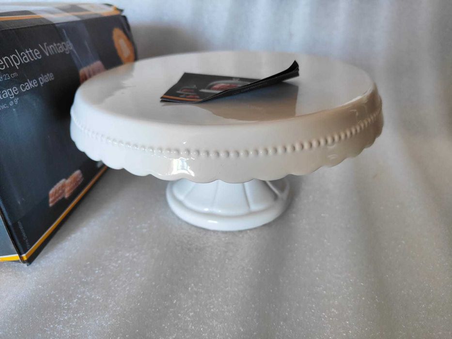 nowa tortownica  na ciasto Birkmann VINTAGE Patera ceramiczna
