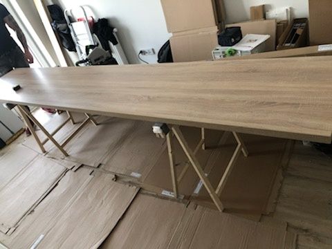 Nowy bez wad Blat kuchenny Egger 3 stronny 348cm dąb Sonoma H1145 ST10