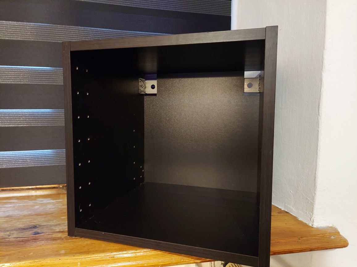 Czarna półka kwadratowa, wisząca, 40/40/36.5 Ikea