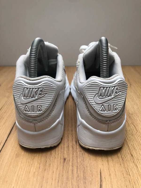 Nike Air Max 90 Unisex - Białe, Unisex, Rozmiar 37.5 cm