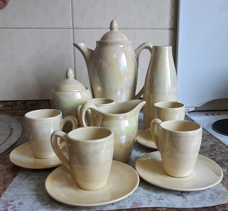 Кофейный перламутровый сервиз, СССР. Состояние отличное