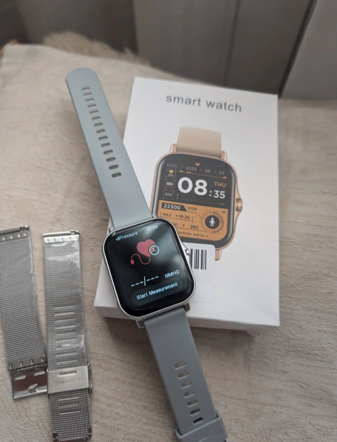 Smartwatch szary, lige komplet