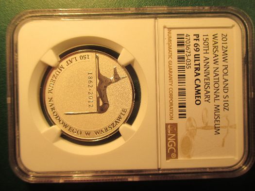 Srebrna moneta 10 zł z 2012 r.Muzeum Nar.w Gradingu NGC.ORYGINAŁ !