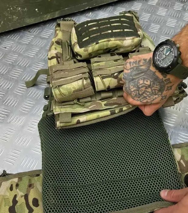 Многофункциональная плитоноска мультикам быстрый сброс с подсумками