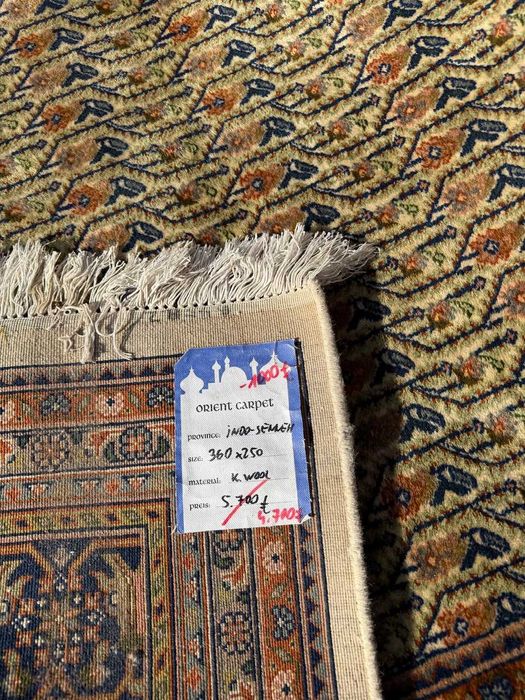 Dywan kaszmirowy r.tkany perski Indo Senneh 360x250 galeria 25 tyś