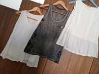 2 Tops/blusinhas STEFANEL (T36-38) + Top Huit Sixt Sept XS