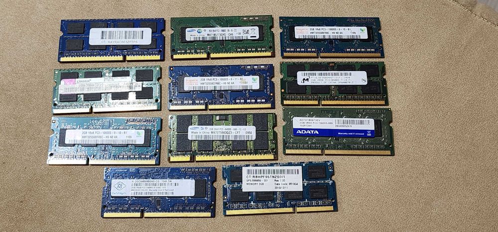Оперативна пам'ять для ноутбука DDR 3 1GB/2GB/8GB