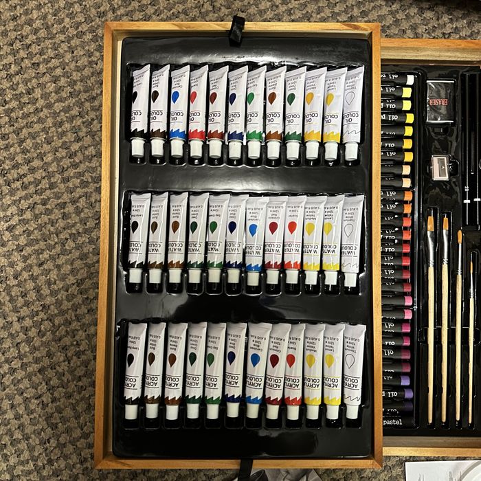 Набір для малювання 174 елементи в валізі Maaleo 6004