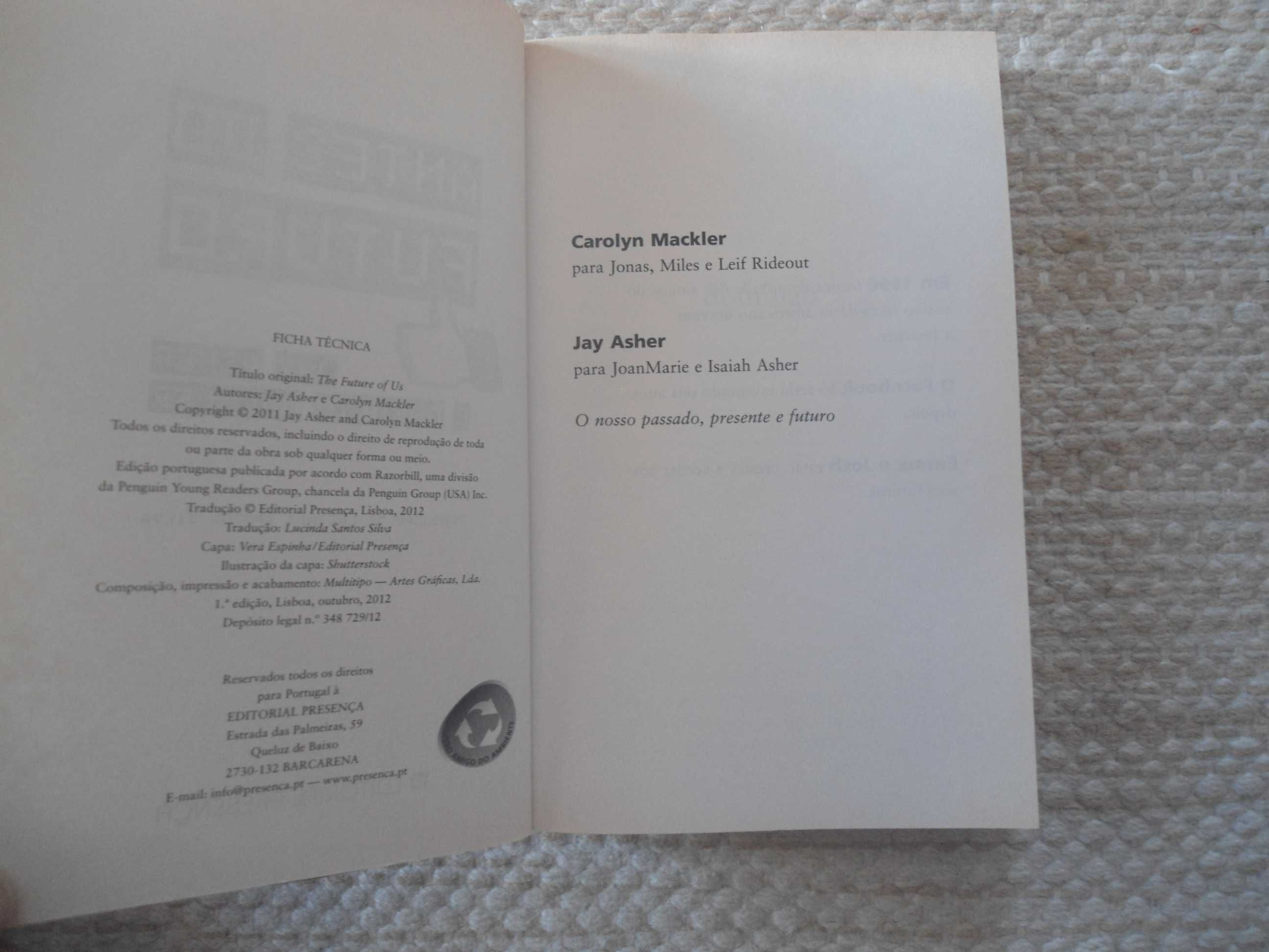 Antes do Futuro por Jay Asher e Carolyn Mackler